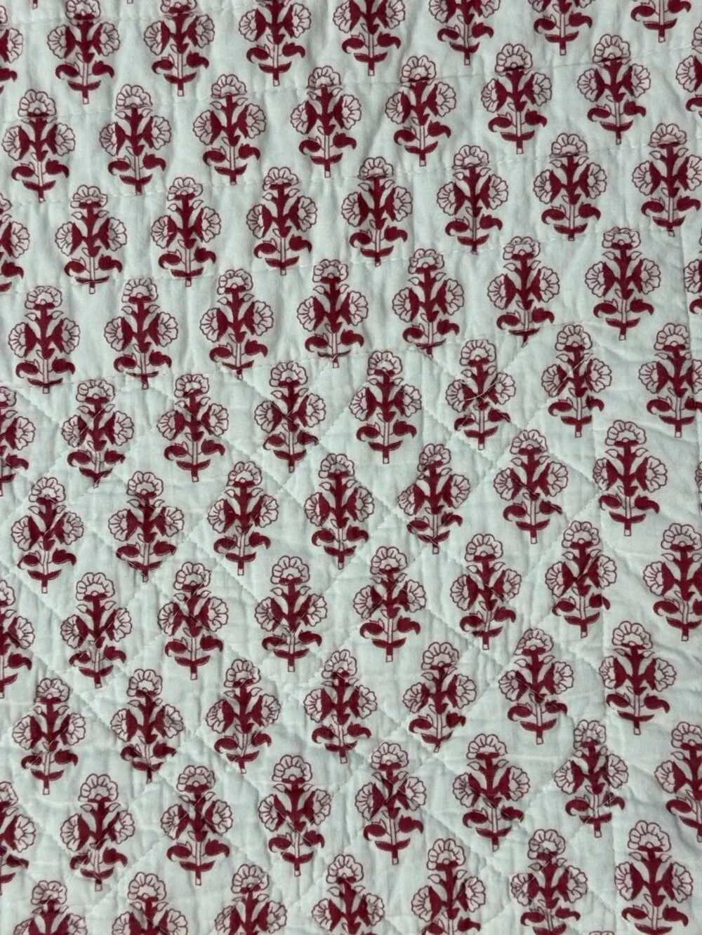 🌸 Vintage Handmade Floral Quilt 60x49 Cottage Garden Reversible Throw Blanket